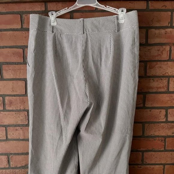 Julie Mitchell Urban Collection Size 12 Black and White Checkered Pants Cropped - Picture 4 of 9